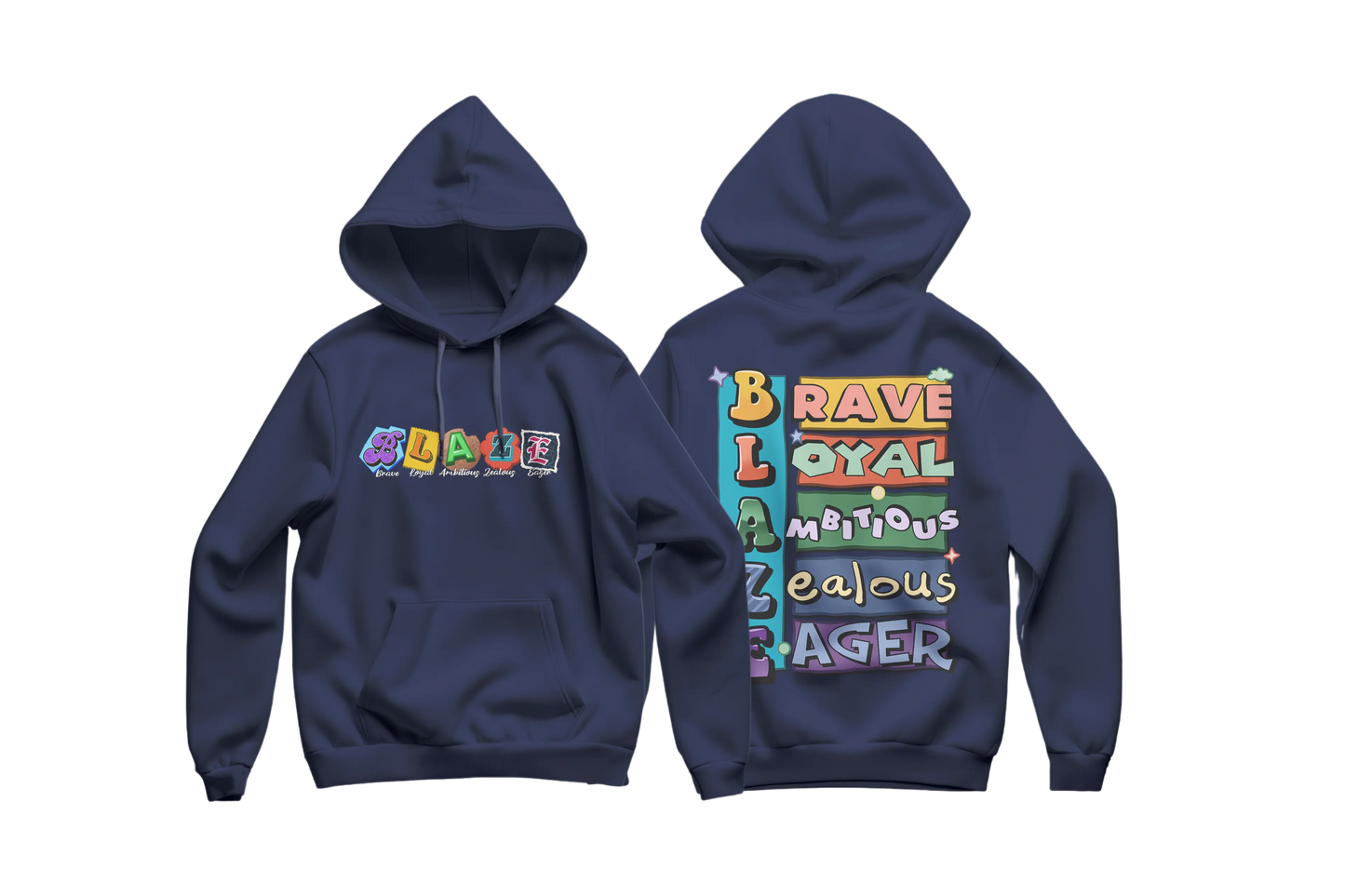 Blaze By Tree Boy Logo Hoodie (Left Chest + Back Print) The Tree Boy Brand