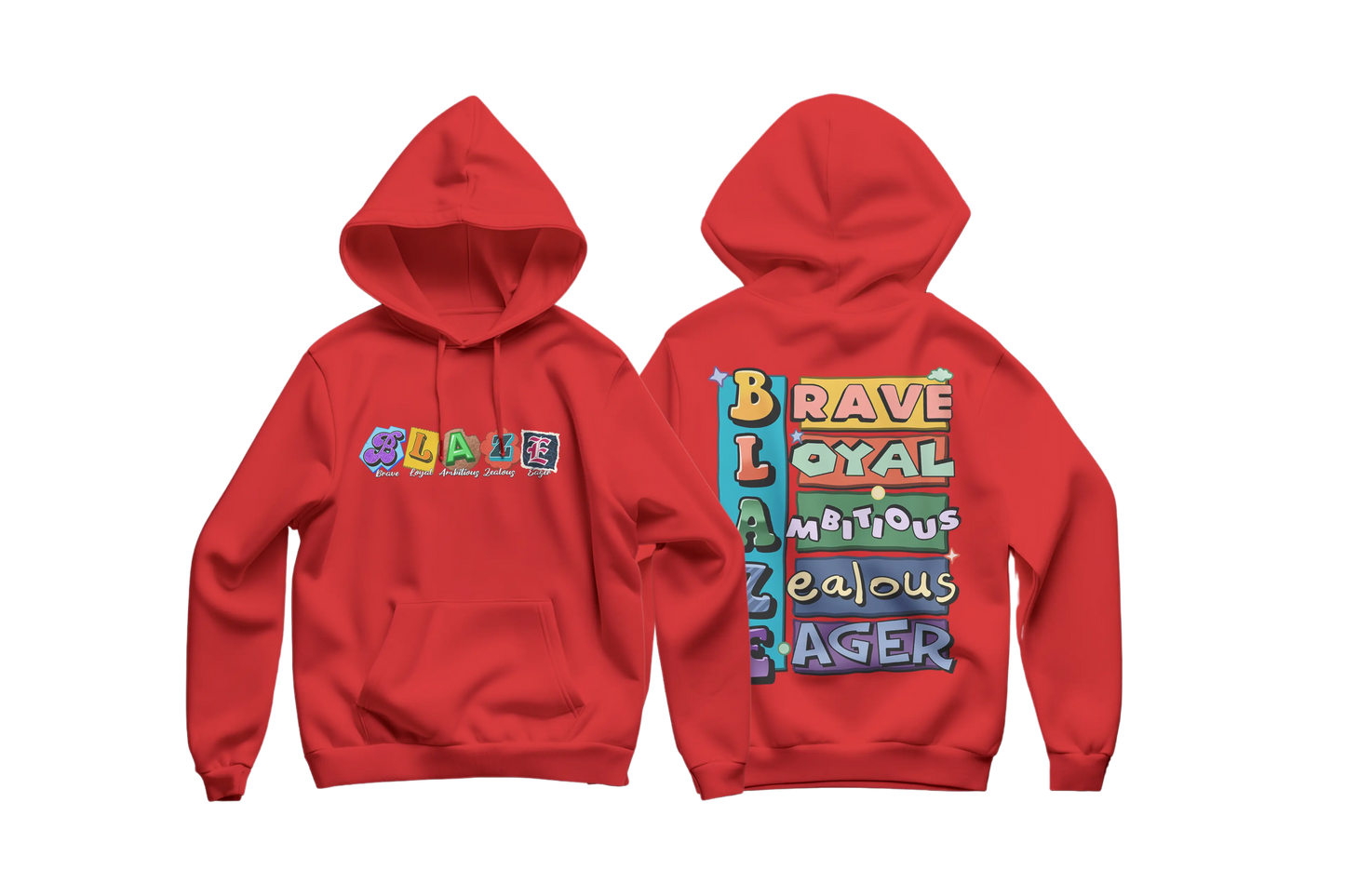 Blaze By Tree Boy Logo Hoodie (Left Chest + Back Print) The Tree Boy Brand