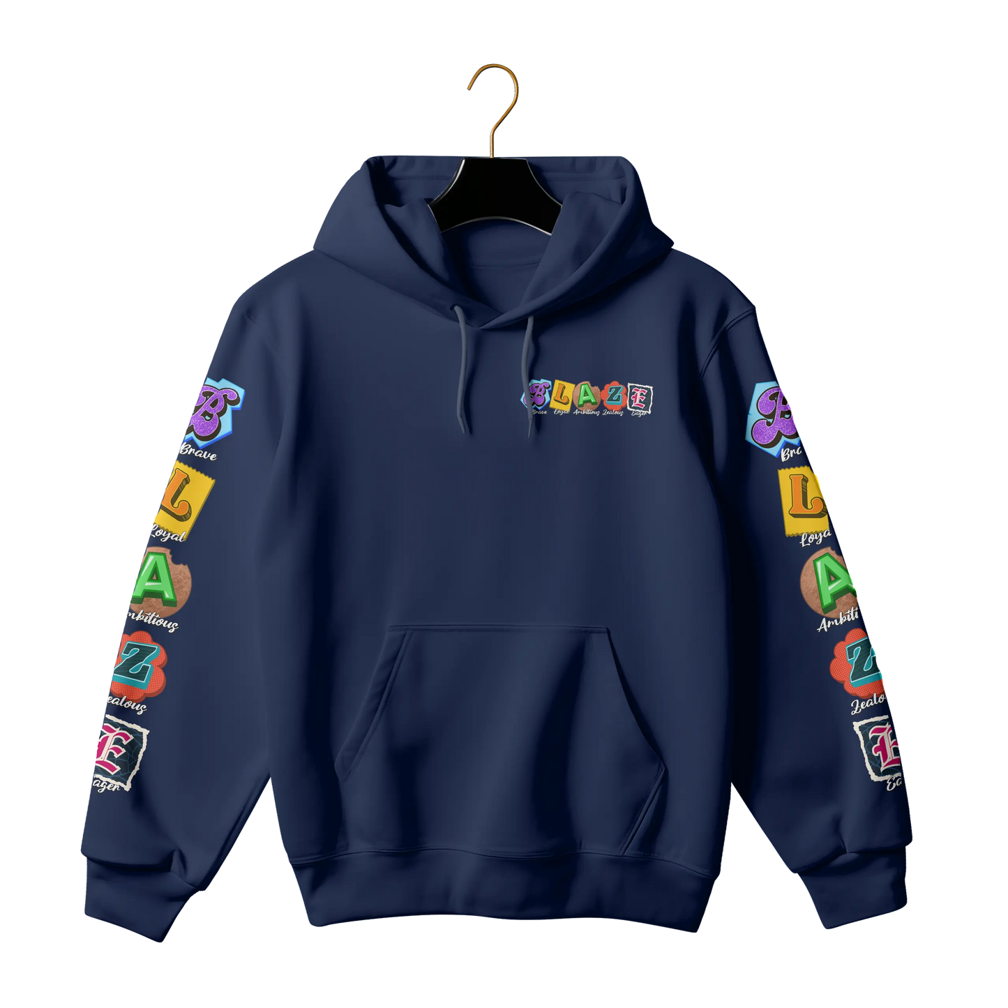 Blaze By Tree Boy Logo Hoodie (Chest + Sleeve Prints) The Tree Boy Brand